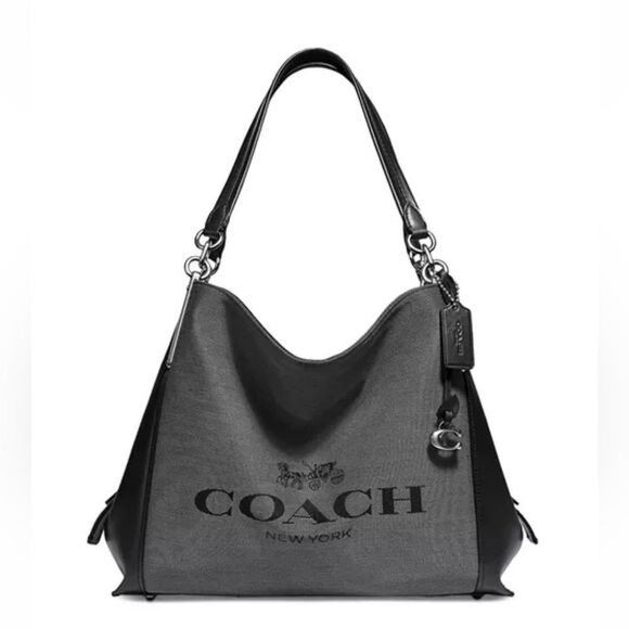 New Coach's Badge Jacquard Dalton 31 Shoulder Bag - Picture 1 of 10